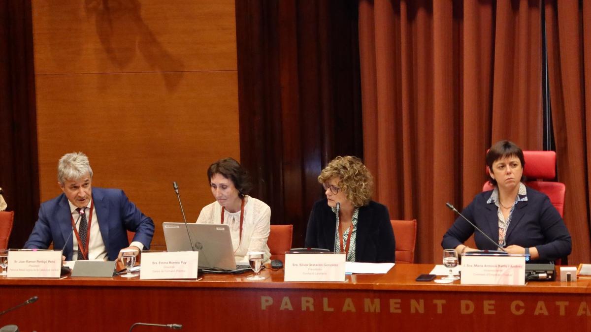 Joan Ramon Perdigó, Emma Moreno, Sílvia Gratacòs i la diputada Maria Antònia Batlle i Andreu