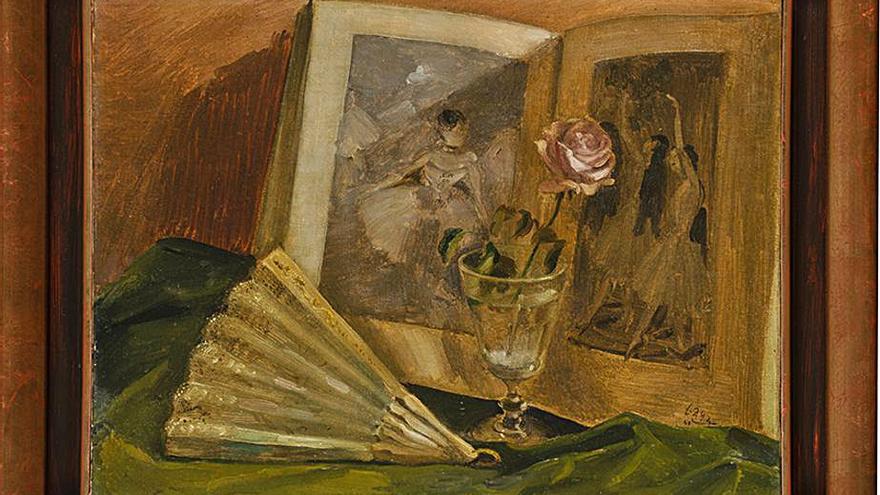 ‘Bodegón con rosa, libro y abanico’, de Ramón Gaya.