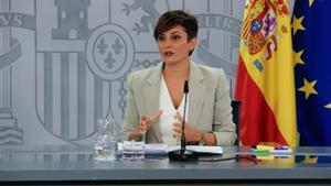 La portavoz del Gobierno, Isabel Rodríguez, en la Moncloa.