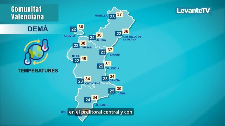 València tendrá un jueves con descenso de las máximas en la costa y calor persistente en el interior