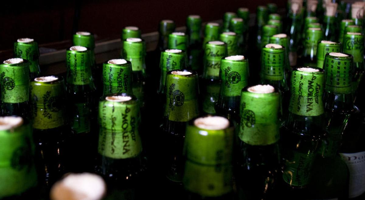 Botellas de sidra.