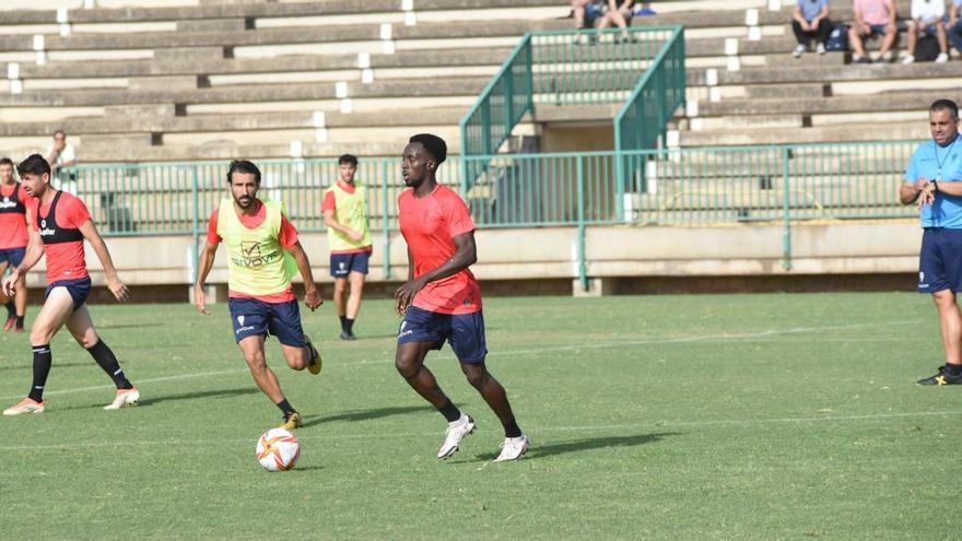 Diarra, durante el entrenamiento de este lunes en la Ciudad Deportiva.