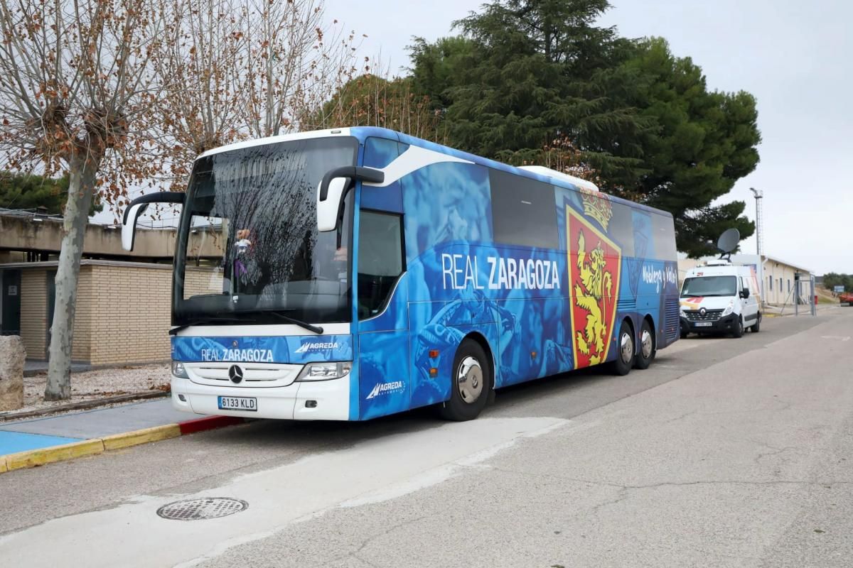 Salida del Real Zaragoza hacia Socuéllamos