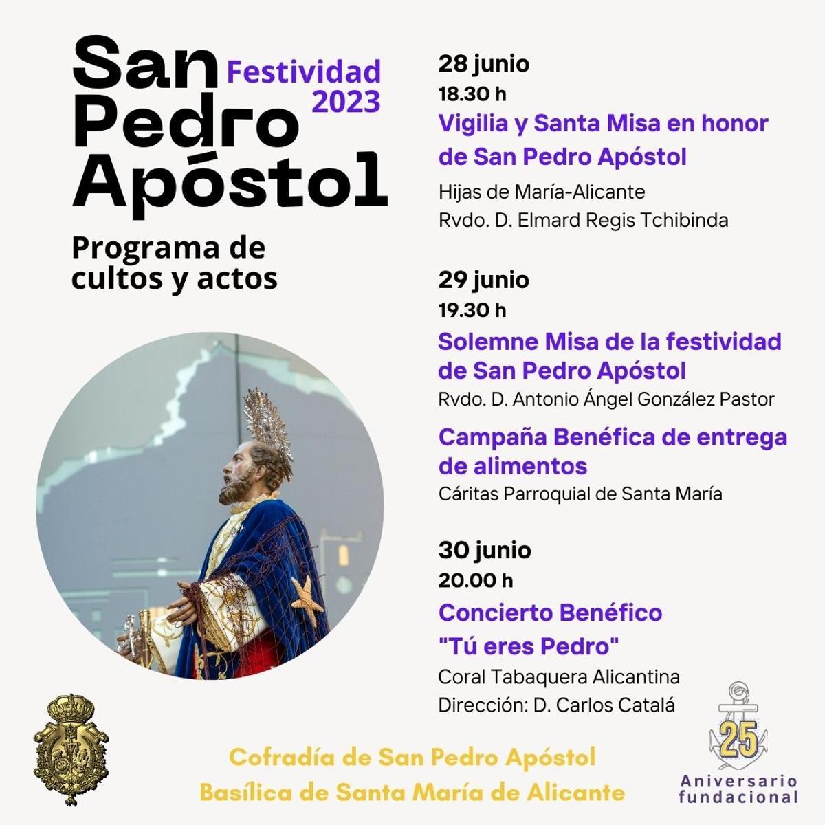 El cartel de la Festividad de San Pedro Apóstol.