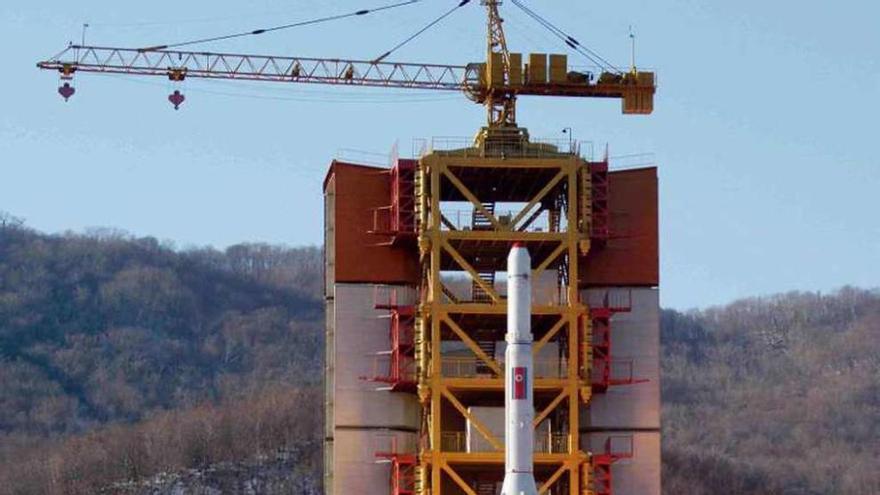 El lanzamiento del cohete norcoreano. // Efe