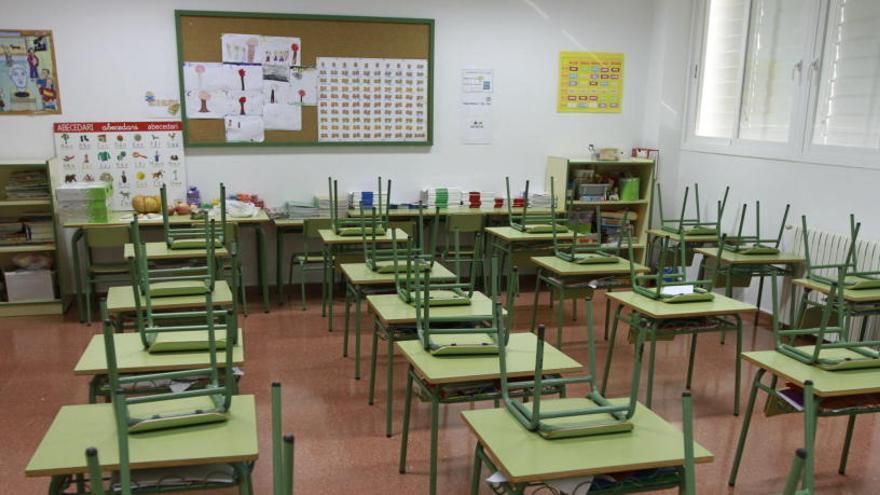 Imagen de archivo de un aula en Ibiza.
