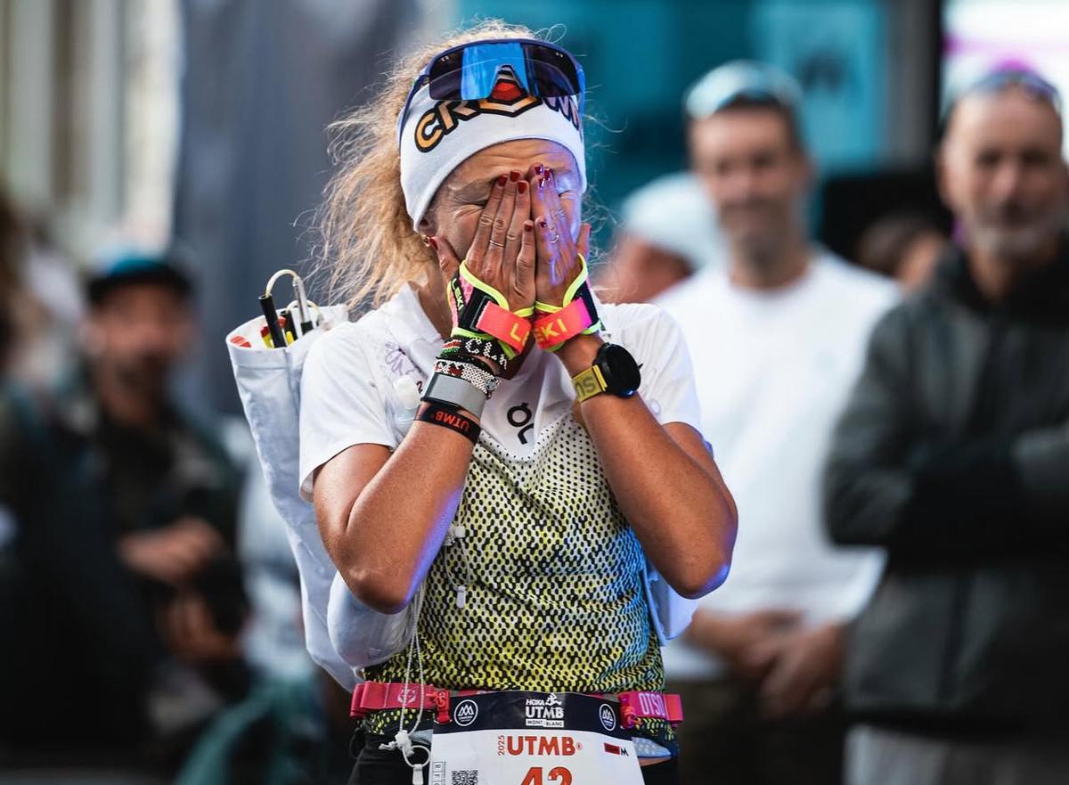 Clàudia Tremps, en la meta de Chamonix