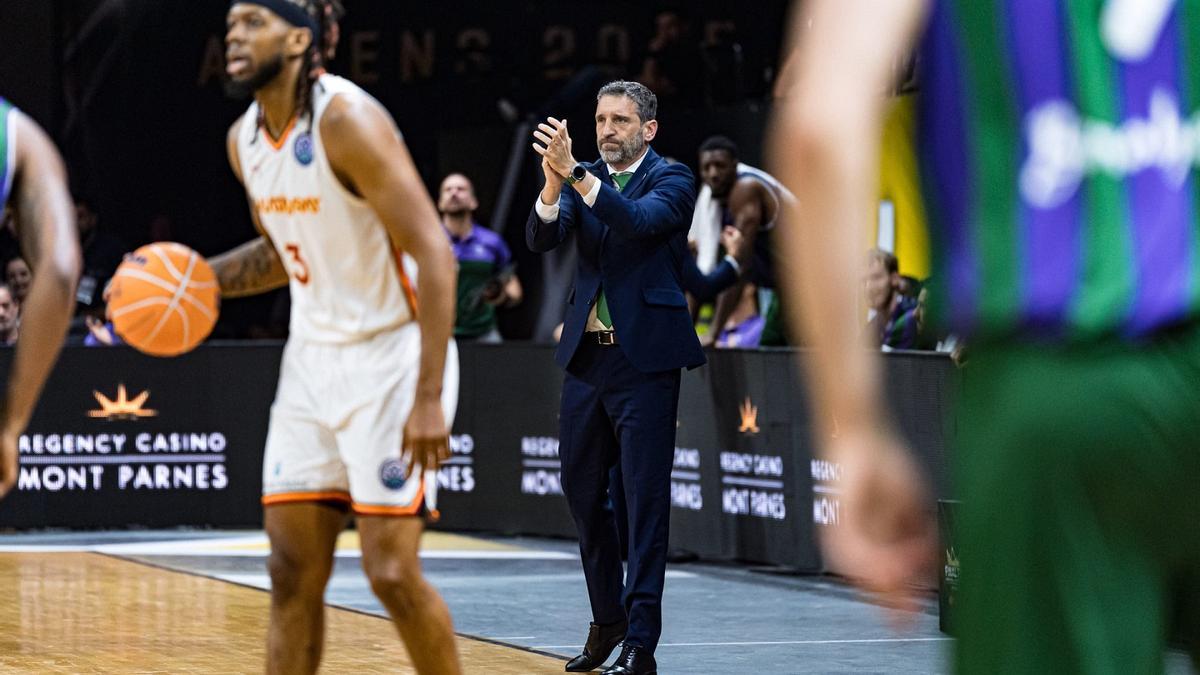 Ibon Navarro, durante la final frente al Galatasaray en Atenas.