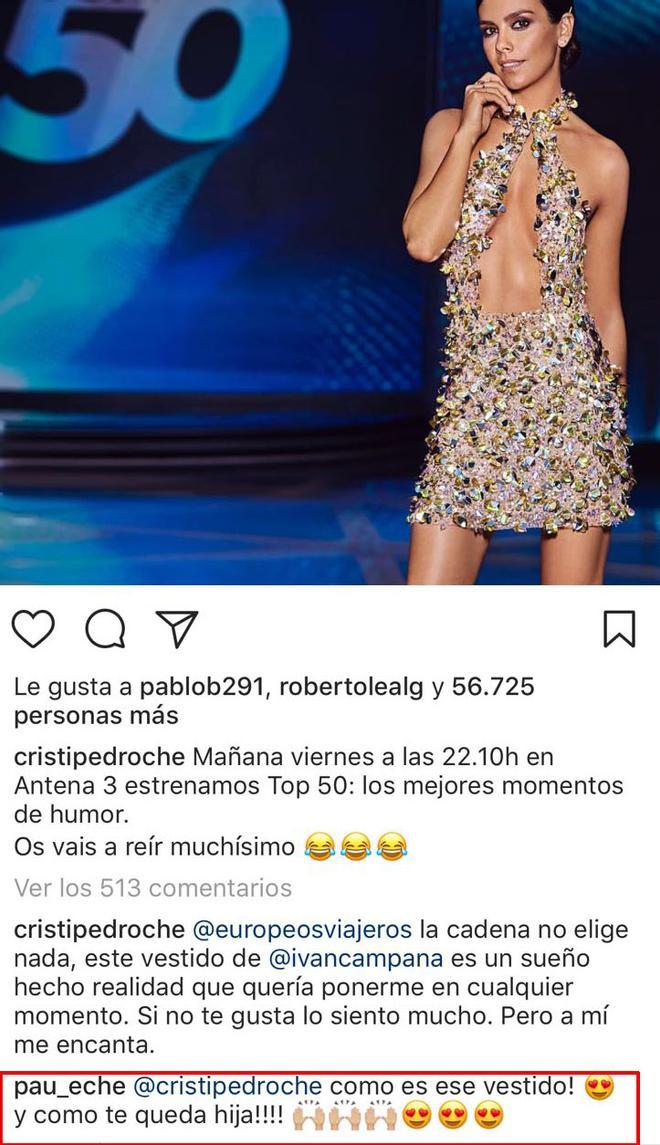 Comentarios en el Instagram de Cristina Pedroche