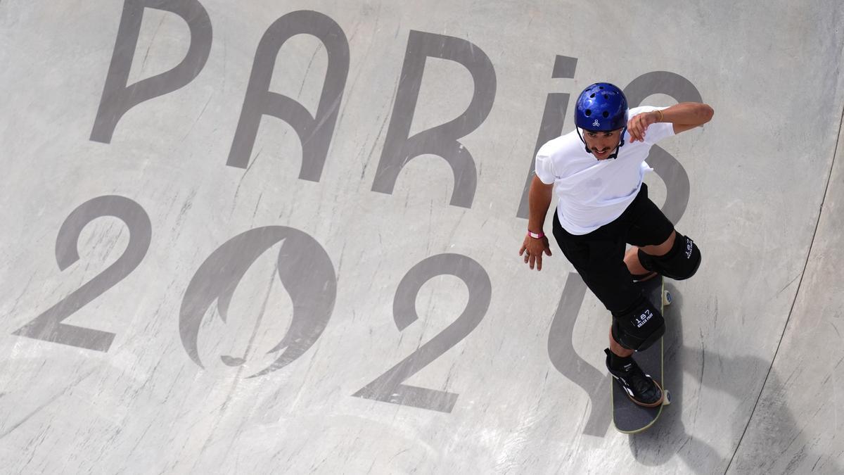 El 'skater' español Danny León, en Paris 2024.