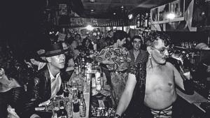 Nazario, en el bar Kike, en los años 80.