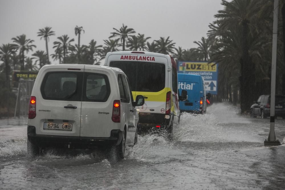 Temporal de lluvia en Elche