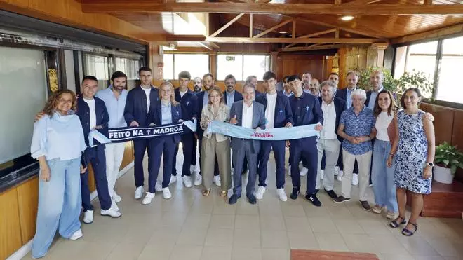 Recibimiento del Celta en el Concello de Vigo por su gran campaña