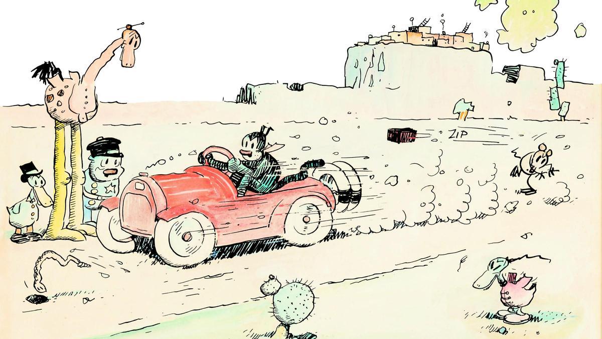 Ilustración de 'Krazy Kat', en la remozada edición de La Cúpula.