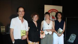 Ferran Garcia, Tina Vallès, Mercè Galí y Marina Garcés, fotografiadas este miércoles en Barcelona