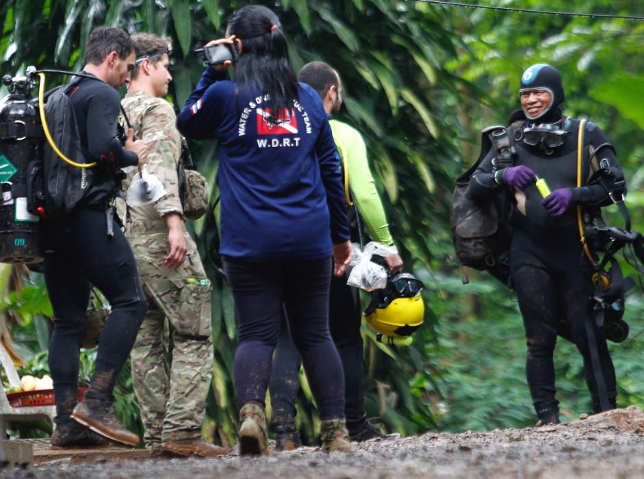 Las imágenes del rescate de los niños atrapados en Tailandia