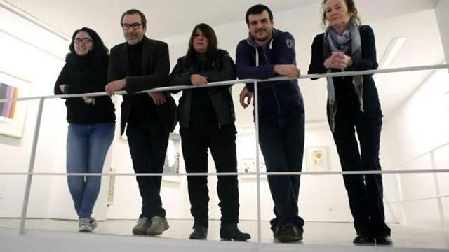 Algunos de los creadores, ayer en 6a Galeria d'Art.
