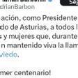 El mensaje de felicitación de Barbón. | X