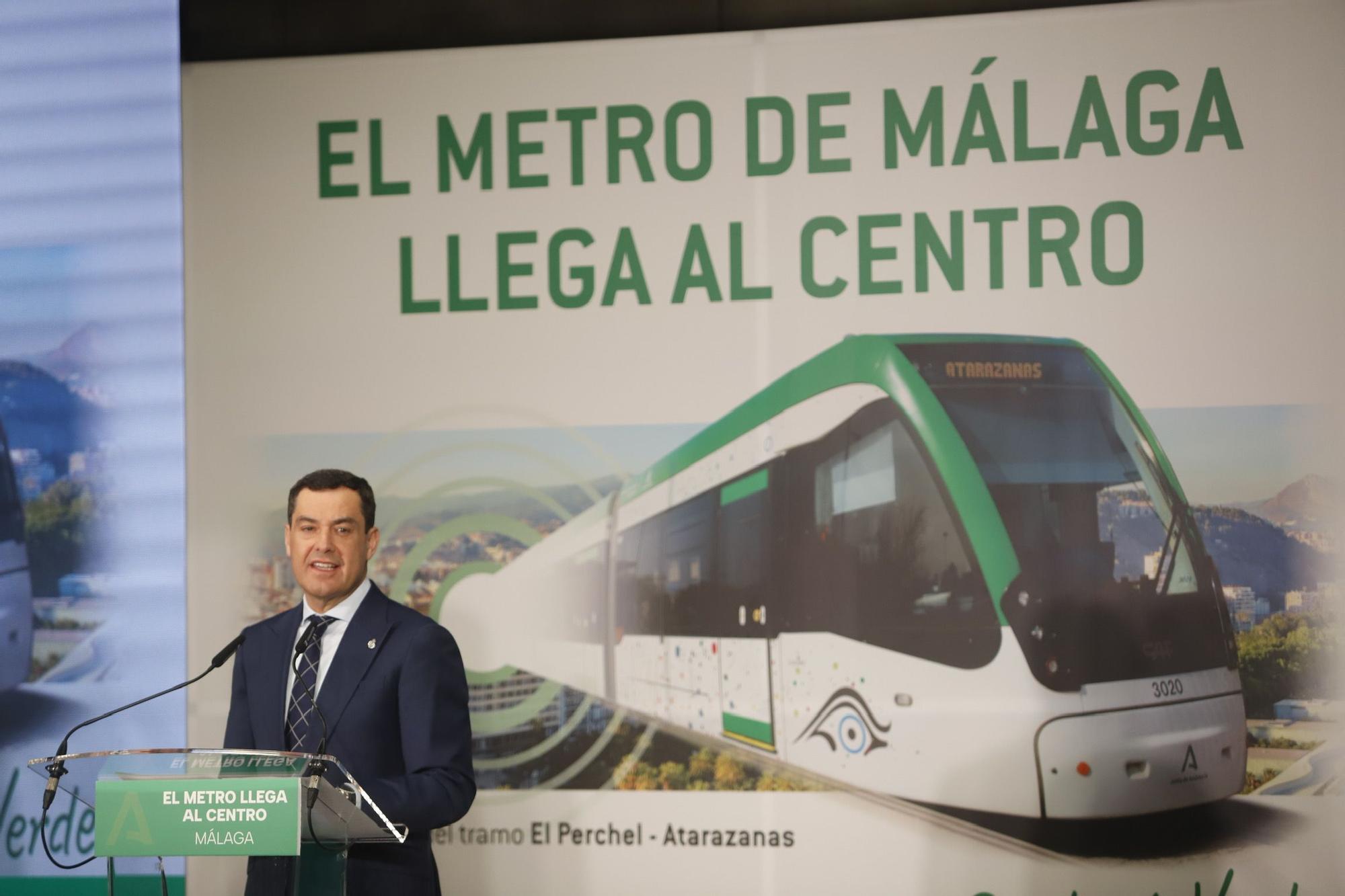 Inauguración de la ampliación del metro de Málaga hasta el Centro