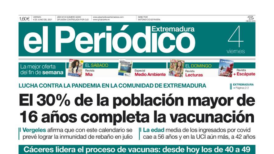 Consulta la portada correspondiente al día 4 de junio del 2021