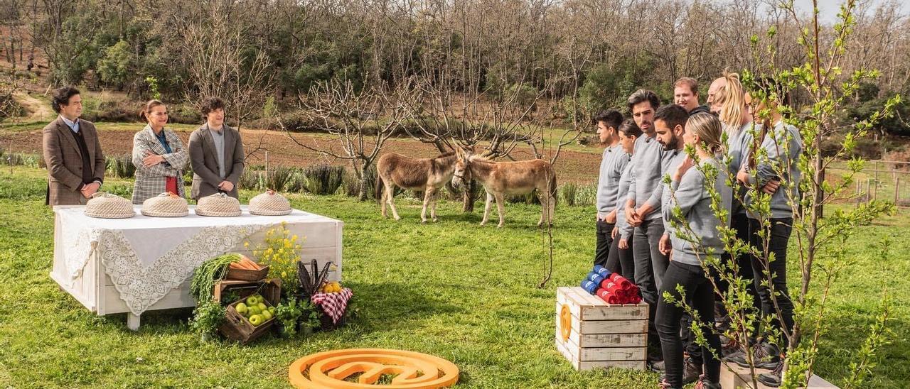 De granja a set de televisión. Una imagen de la grabación en La Vera.