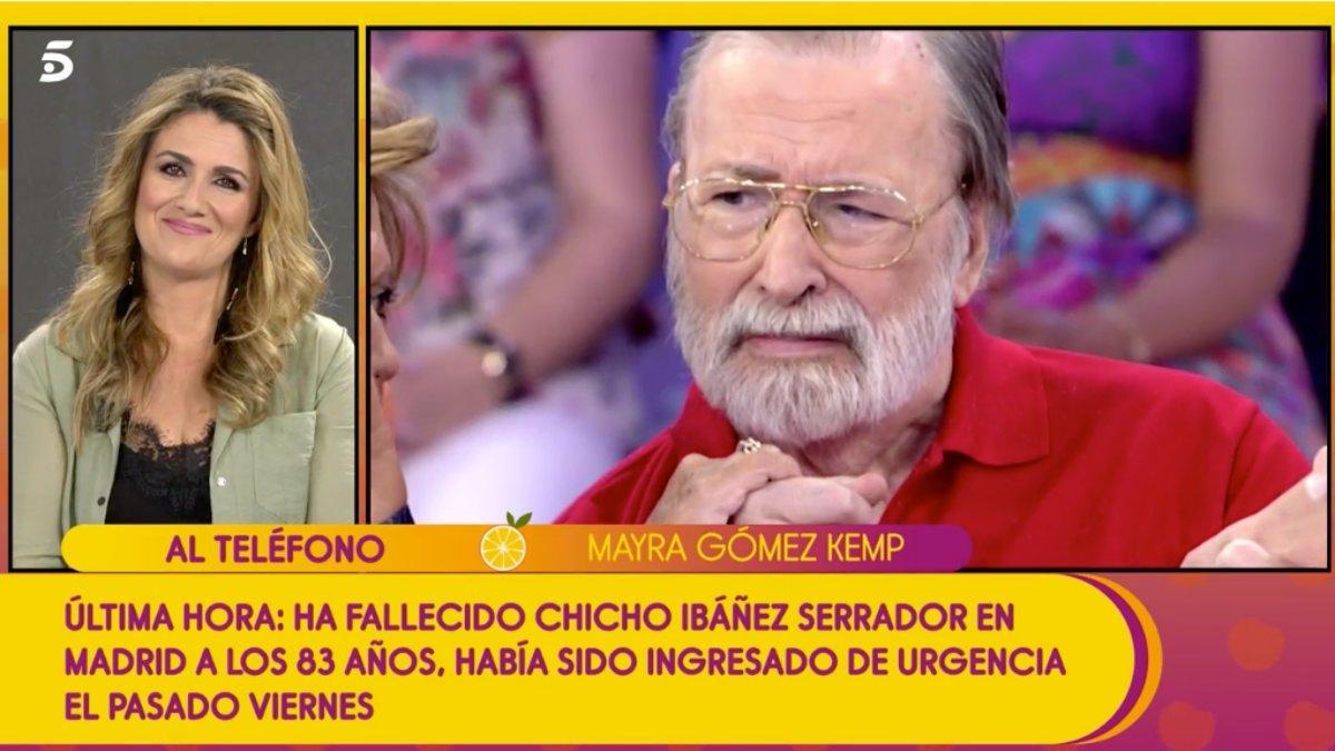 Mayra Gómez Kent hablando con Carlota Corredera en 'Sálvame'