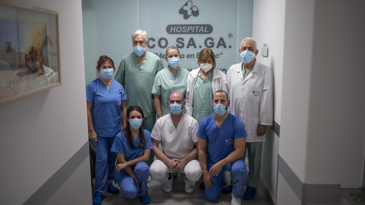 Equipo de trabajo en la UCI del hospital Cosaga.