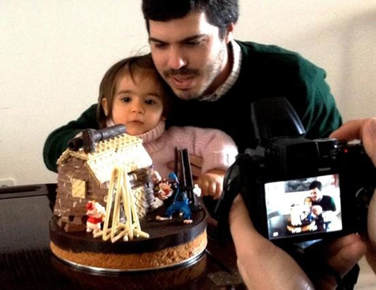 Pablo Vidal-Ribas amb la seva fillola Manuela.