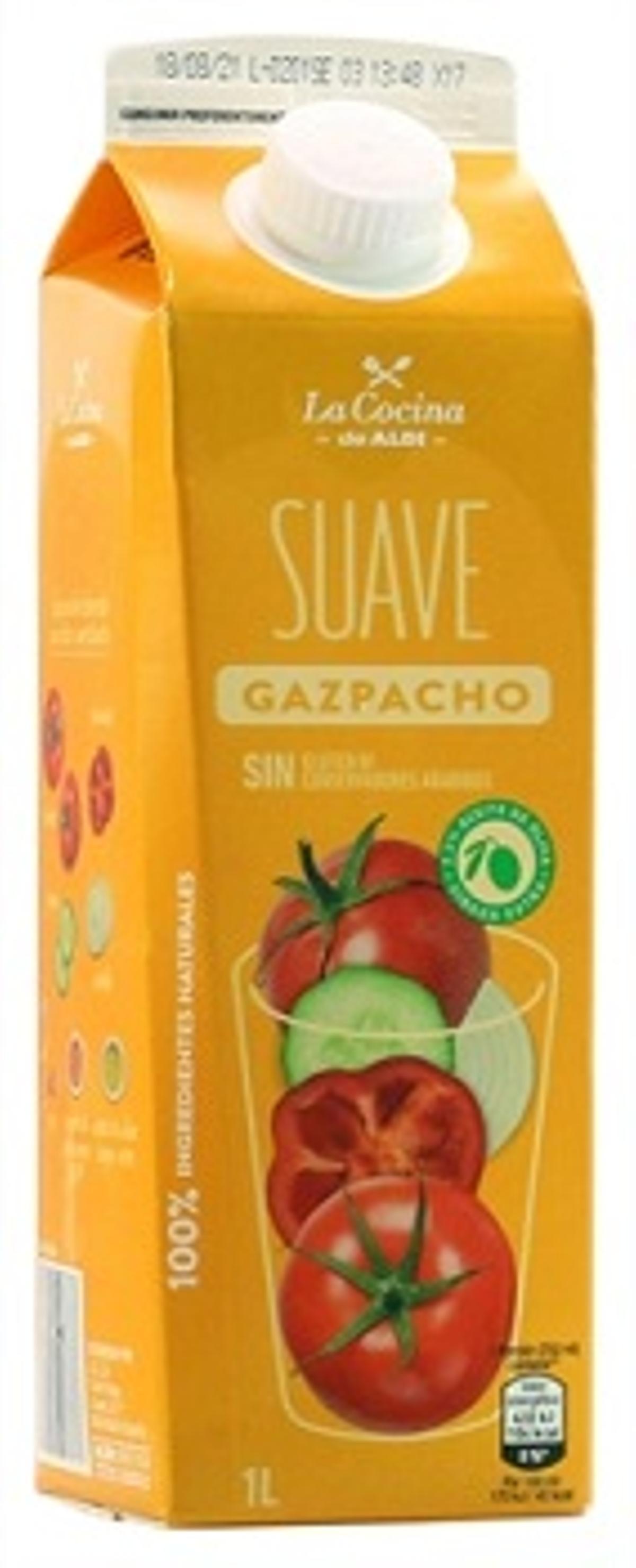 Gazpacho suave de La cocina de Aldi. OCU