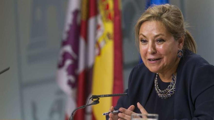 La vicepresidenta de la Junta de Castilla y León, Rosa Valdeón, explica las decisiones del Consejo de Gobierno.