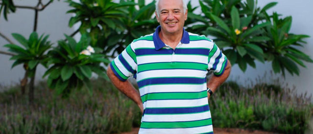 Emilio Mayoral, ayer, en el parque del antiguo Estadio Insular.