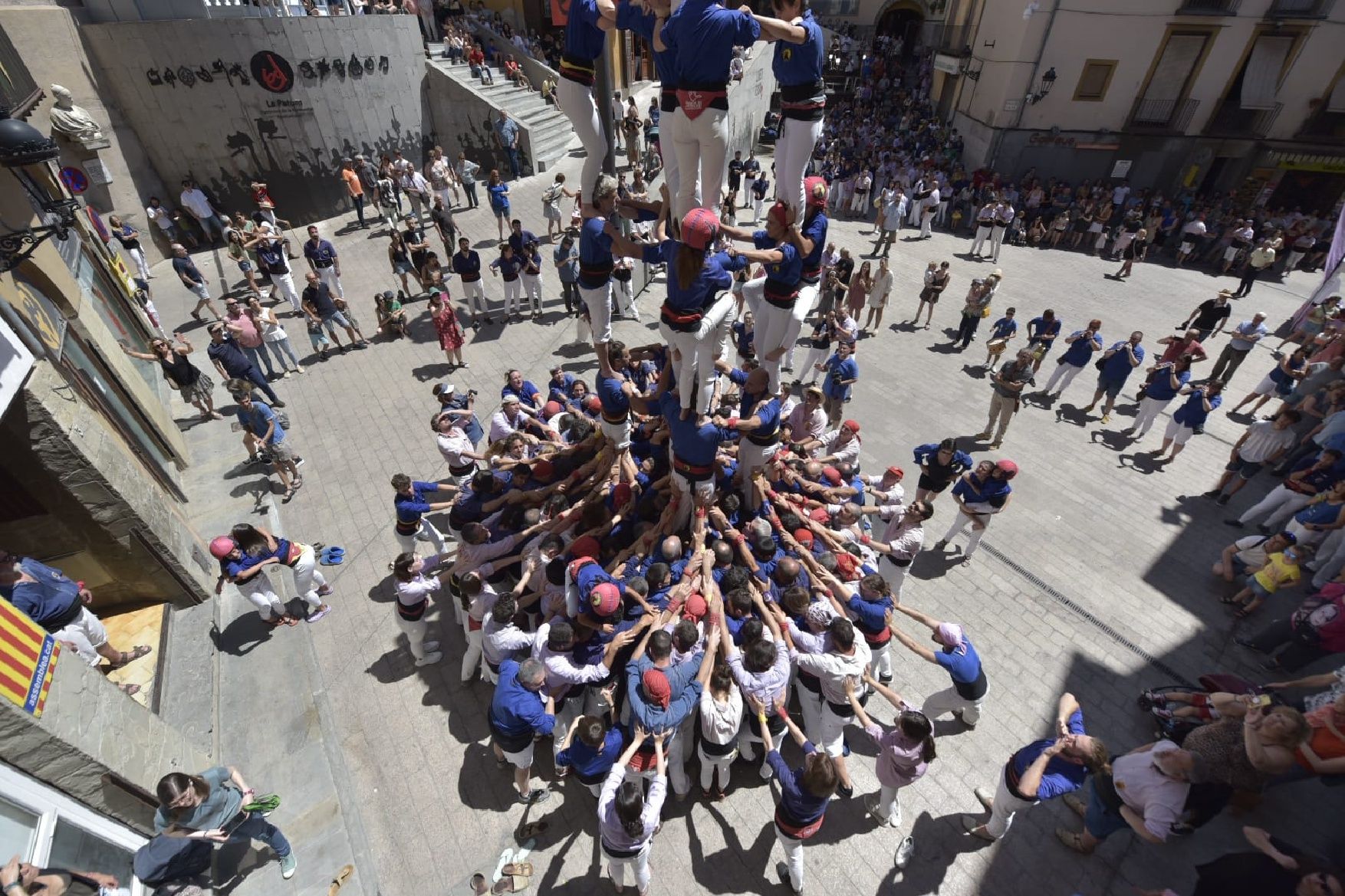 Els Castellers de Berga descarreguen el primer 5 de 7 de la temporada