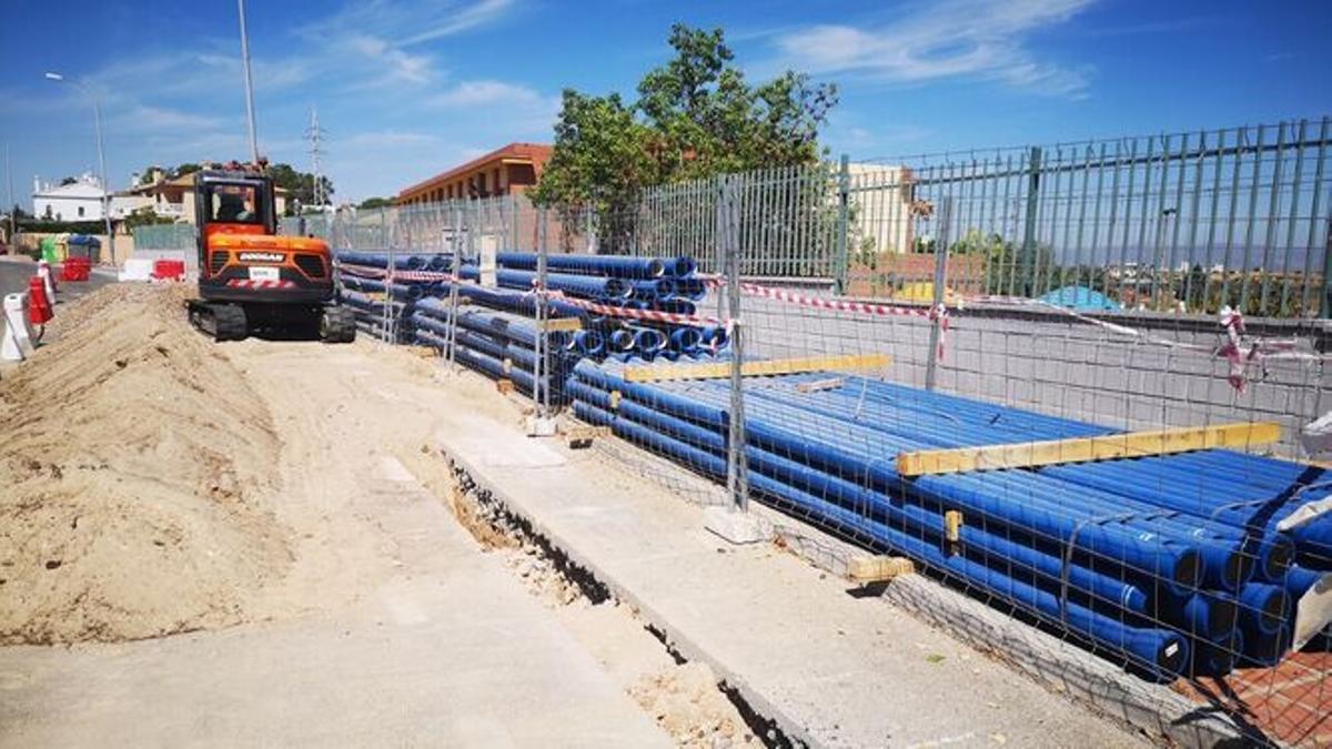 Obra de abastecimiento de agua en Alhaurín de la Torre, en Málaga