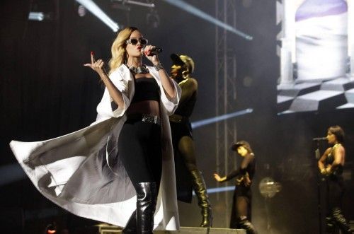 La cantante Rihanna, durante el concierto ofrecido en la ciudad marroquí de Rabat