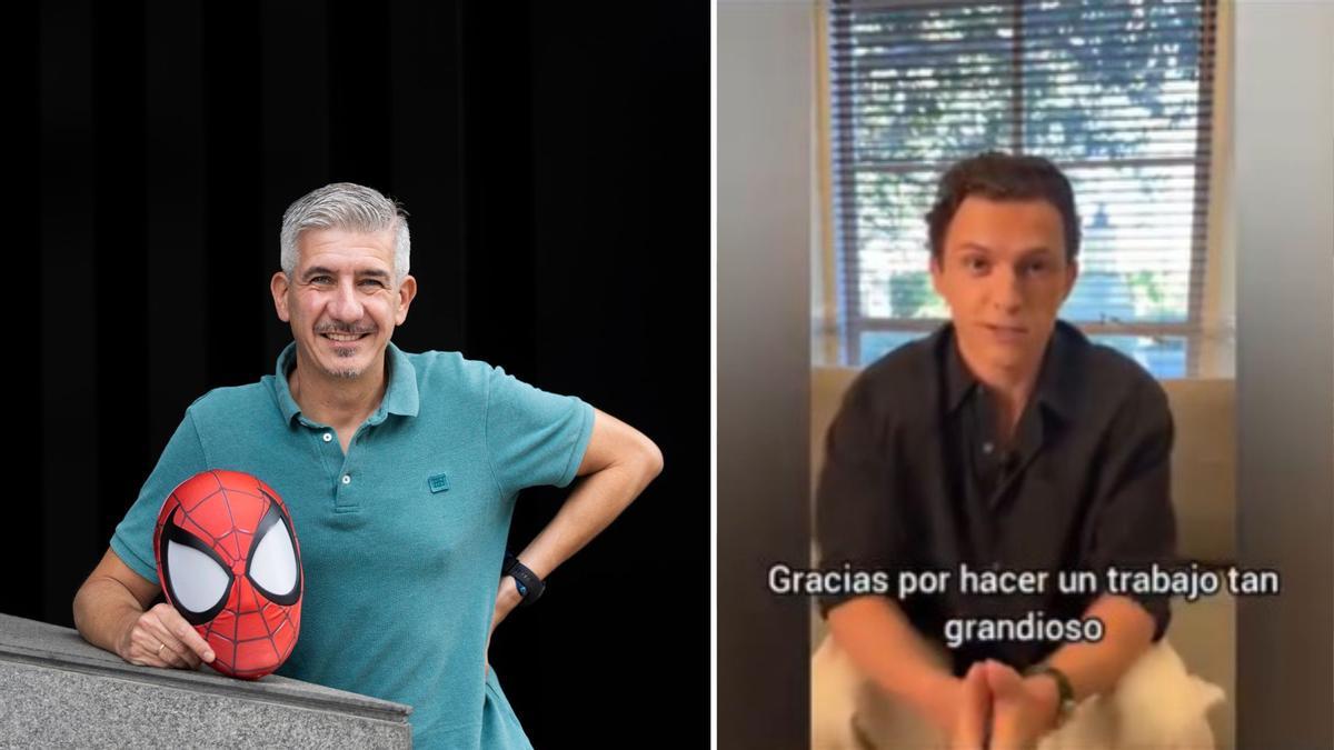 A la izquierda, doctor Spiderman y, a la derecha, Tom Holland