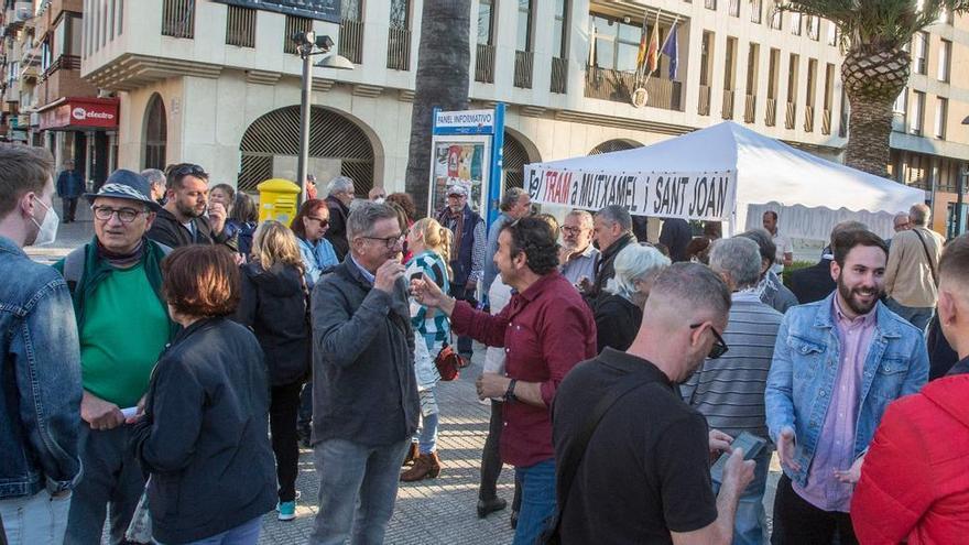 La plataforma Tram Sant Joan-Mutxamel convoca una protesta entre ambos municipios este sábado