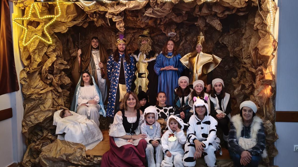 Belén viviente en Barros, Langreo