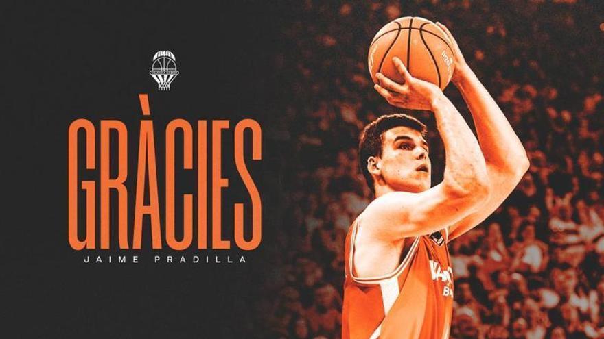 Oficial: Jaime Pradilla deja de ser jugador de Valencia Basket