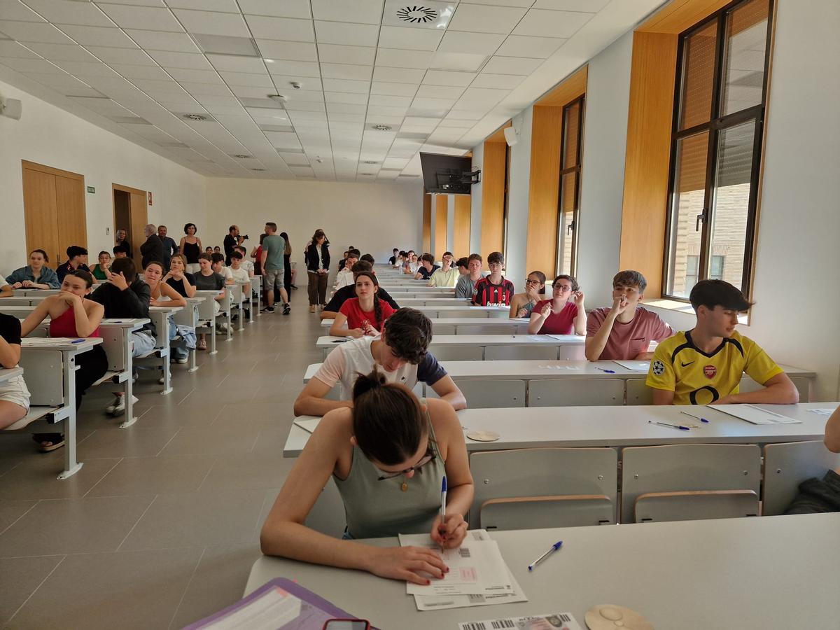 Un momento de una prueba de la PAU del pasado año.