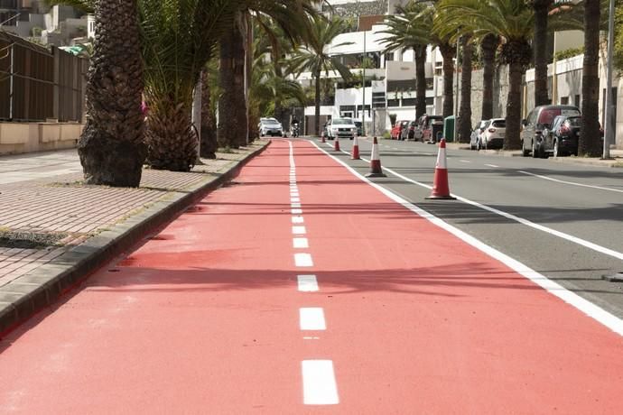 01.04.19.Las Palmas de Gran Canaria. Obras para la construcción del carril bici en el Paseo de Chil. Foto Quique Curbelo  | 01/04/2019 | Fotógrafo: Quique Curbelo