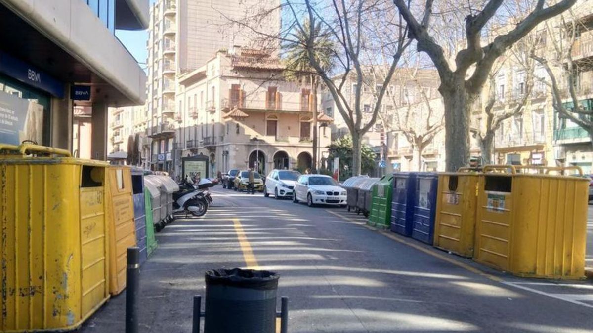 Contenidors de reciclatge a Figueres.