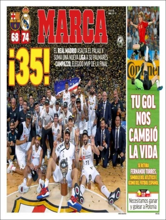 Portada MARCA sábado 22 de junio de 2019