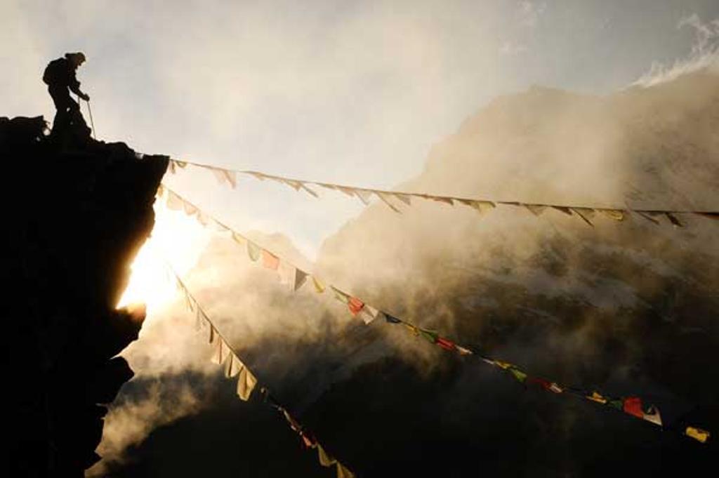 Atardecer en el pico Kalapatthar (5.550 m), en Khumbu (Nepal).