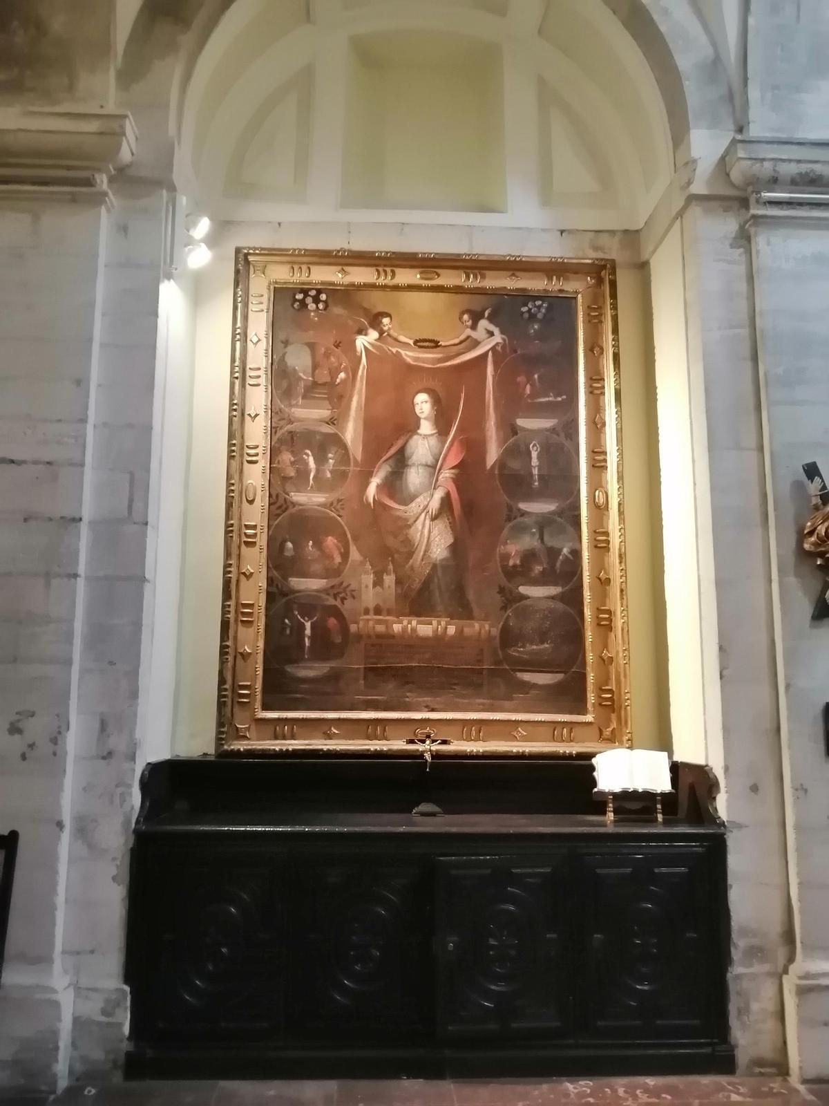 El cuadro original de "El martirio de Santa Eulalia" (1639-1640) está en la sacristía de la catedral de Oviedo