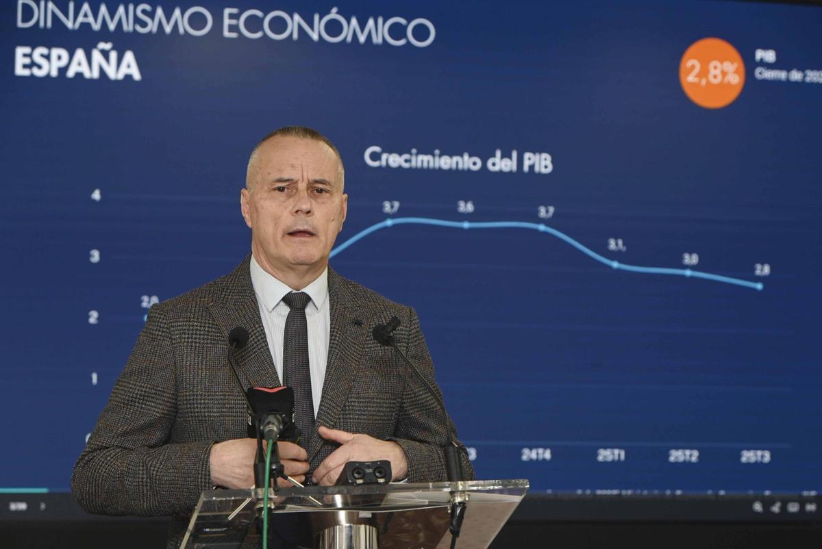 Jorge Cebreiros, durante el desayuno informativo de la CEP.