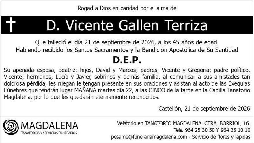 D. Vicente Gallen Terriza