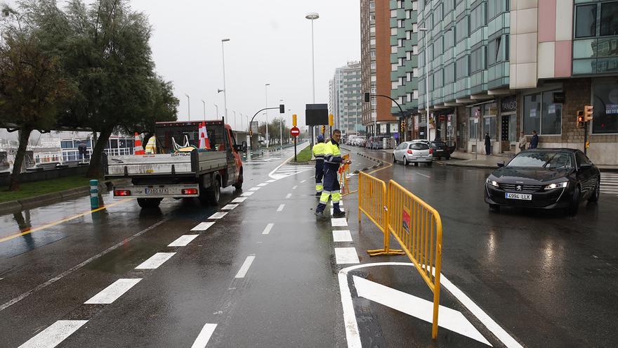 En imágenes: así ha sido la reapertura al tráfico del &quot;cascayu&quot; de Gijón