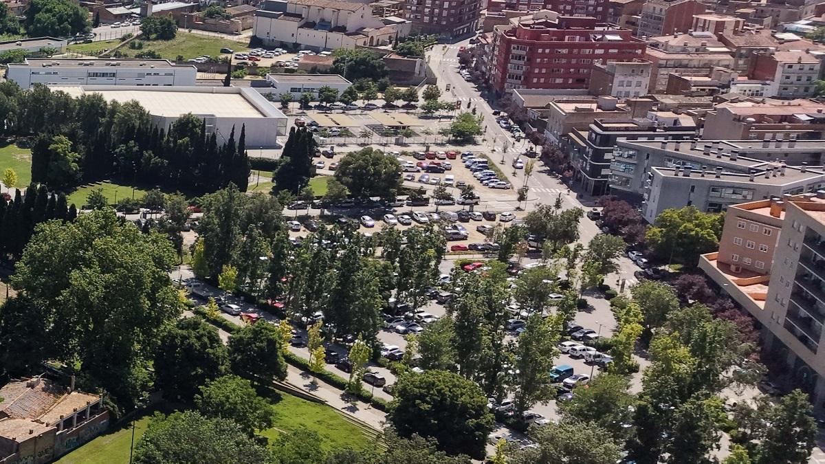 L'espai a tocar del Parc de les Aigües on s'ha de construir l'edifici cultural
