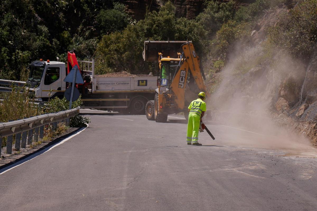 Obras por la borrasca Therese.