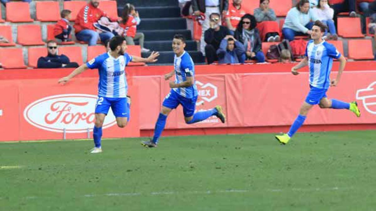 El Málaga ganó por la mínima en el Nou Estadi